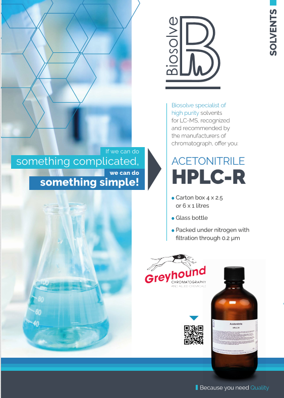 Biosolve HPLC Sovents Brochure