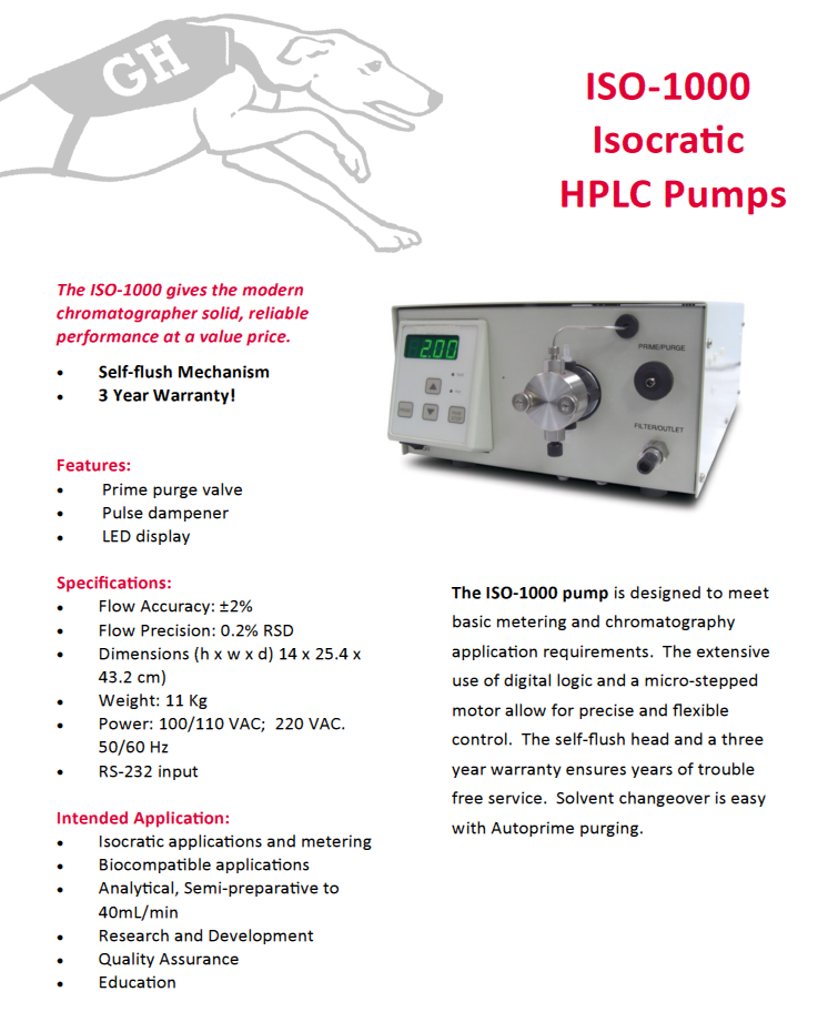 ISO - 1000 Isocratic HPLC Pumps image