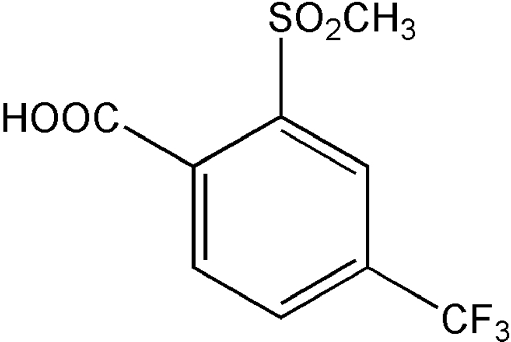 Picture of 2-Methylsulfonyl-4-trifluoromethyl benzoic acid ; MET-2166B