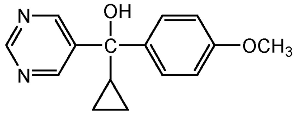 Picture of Ancymidol ; a-Cyclopropyl-a(p-methoxyphenyl); A-Rest®; Reducymol®; Quel®; PS-1008