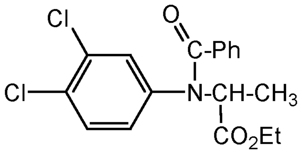 Picture of Benzoylprop ethyl ; Suffix®; Ethyl N-benzoyl-N-(3;4-dichlorophenyl)-DL-alaninate; PS-2079; F2493