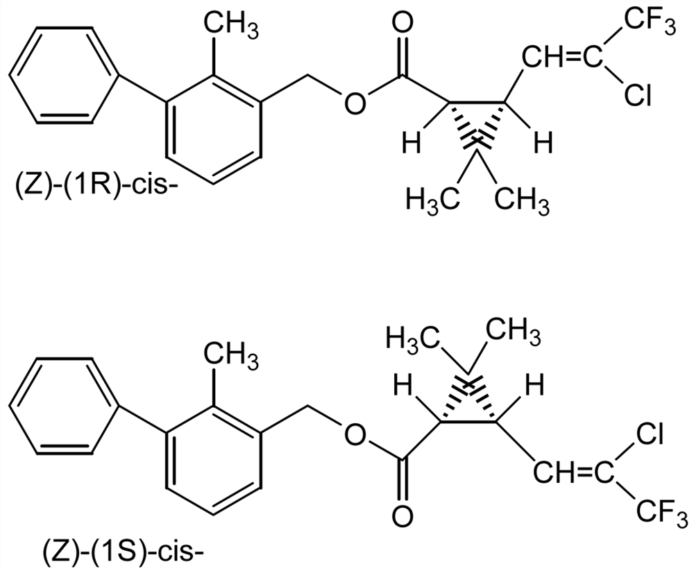 Picture of Bifenthrin ; 2-Methylbiphenyl-3yl-methyl (Z)-(1RS)-cis-3-(2-chloro-3;3;3-trif; Brigade®; Talstar®; PS-2003