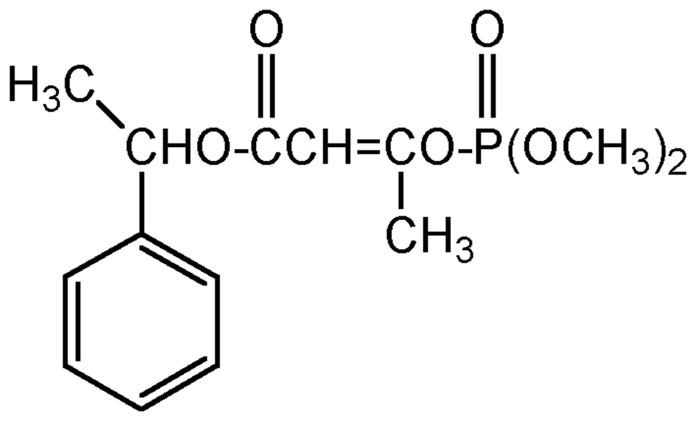 Picture of Crotoxyphos ; a-Methylbenzyl-3-hydroxycrotonate dimethylphosphate; 1-Methylbenzyl-3-[dimethoxyphosphinyloxy]ciscrotonate; Ciodrin®; PS-603; F2101
