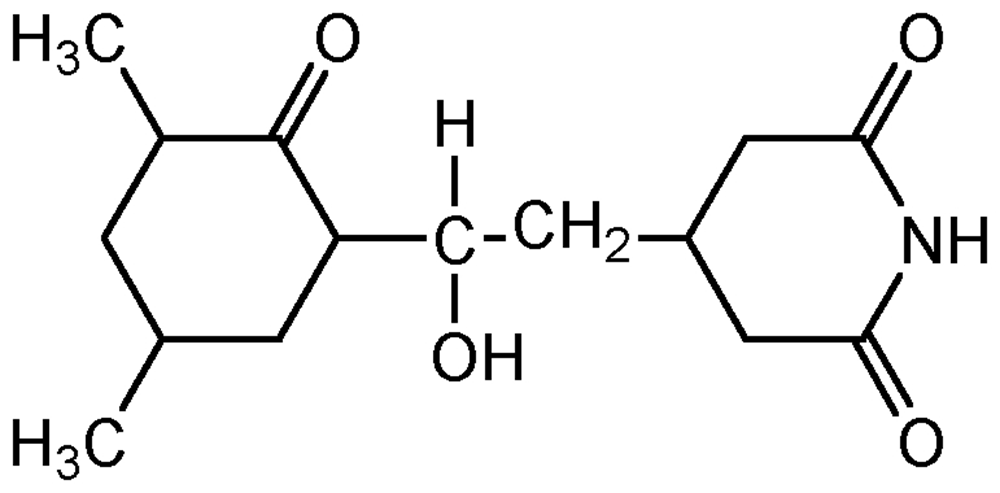 Picture of Cycloheximide ; 3-[2(3.5-Dimethyl-2-oxocyclohexyl)-2 hydroxyethyl]-glutarimide; Acti-Aid®; PS-1002