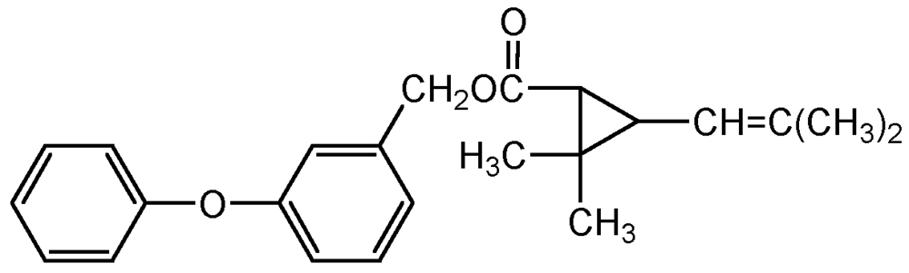 Picture of d-(cis-trans)-Phenothrin ; 3-Phenoxybenzyl d-cis.transchrysanthemate; d-Phenothrin®; Sumithrin®