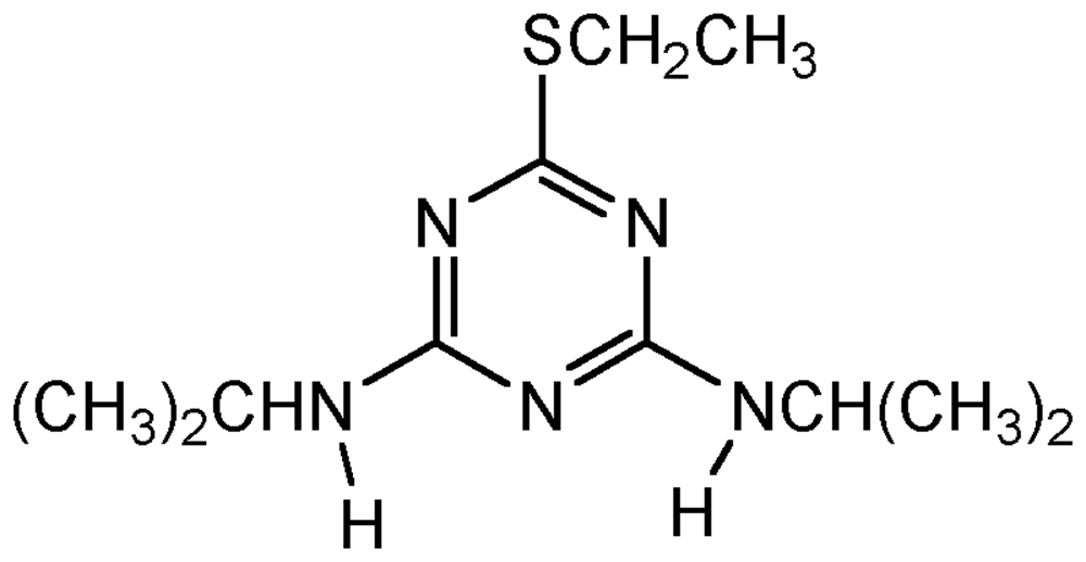 Picture of Dipropetryn ; 2-Ethylthio-4.6-di(isopropylamino)-1.3.5-triazine; Sancap®; PS-411