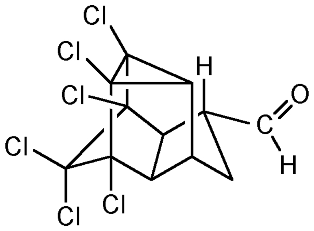 Picture of Endrin aldehyde ; 2.2a.3.3.4.7-Hexachlorodecahydro-1.2.4-metheno-cyclopenta(c.d)pe; PS-77-1; F99