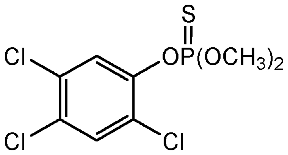 Picture of Fenchlorphos ; O.O-Dimethyl-O-[2.4.5-trichlorophenyl]phosphorothioate; Etrolene; Korlan®; Nankor®; Ronnel®; Trolene; Viozene®; PS-657; F2068