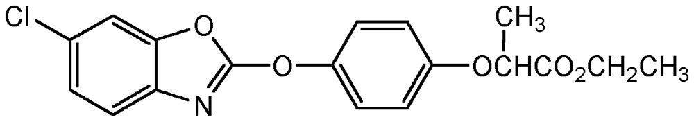Picture of Fenoxaprop ethyl ; ()-Ethyl-2-[4-(6-chloro-2-benzoxazolyloxy)phenoxy]; Acclaim; Depon®; Excel®; Furore®; Option®; Whip®; PS-1088