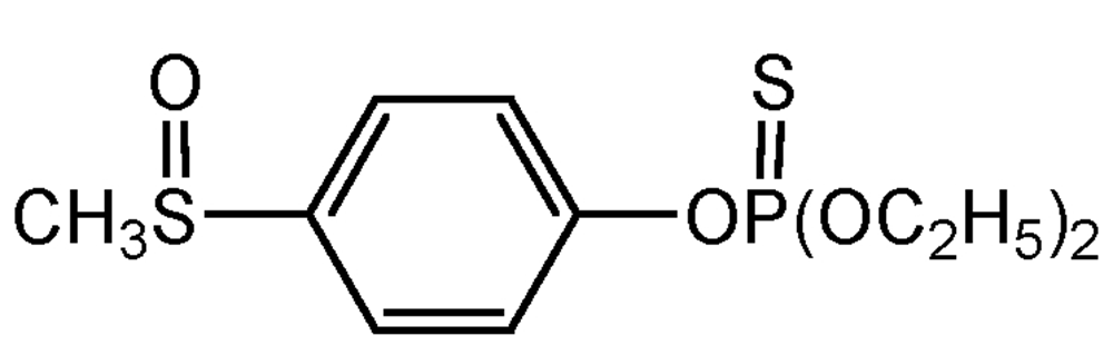 Picture of Fensulfothion ; O.O-Diethyl[p-(methylsulfinyl)phenyl]phosphorothioate; Dasanit®; Terracur P®; PS-667; F2063