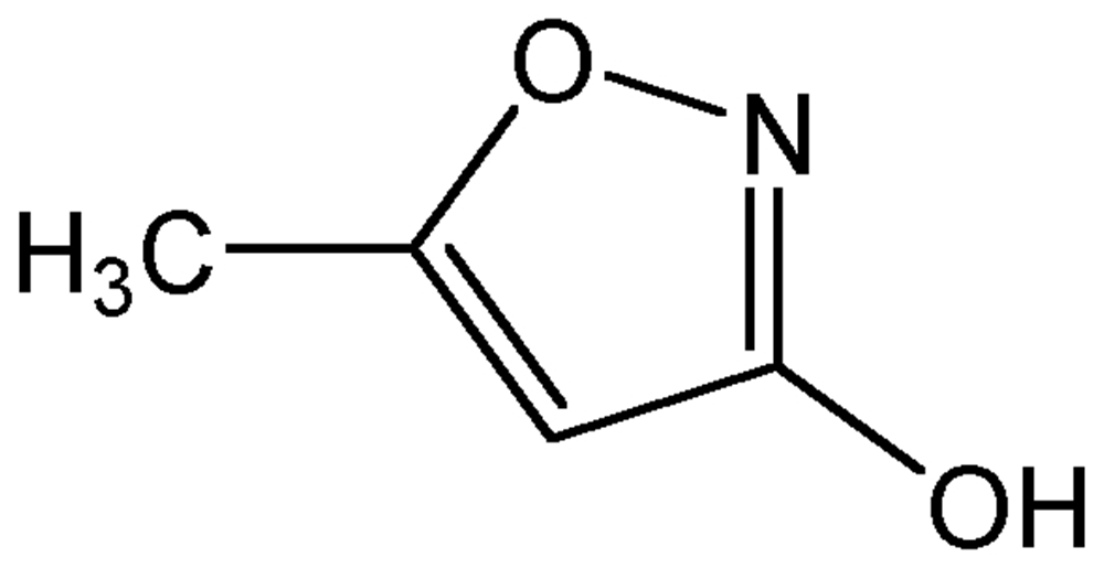 Picture of Hymexazole ; Bucid®; Butsid®; Hydroxyisoxazole;; 3-Hydroxy-5-methylisoxazole; Itachigarden®; Tachigaren®; Hyzole; 5-methyl-1;2-oxazol-3-ol; 5-methyl-3(2H)-isoxazolone; PS-2186