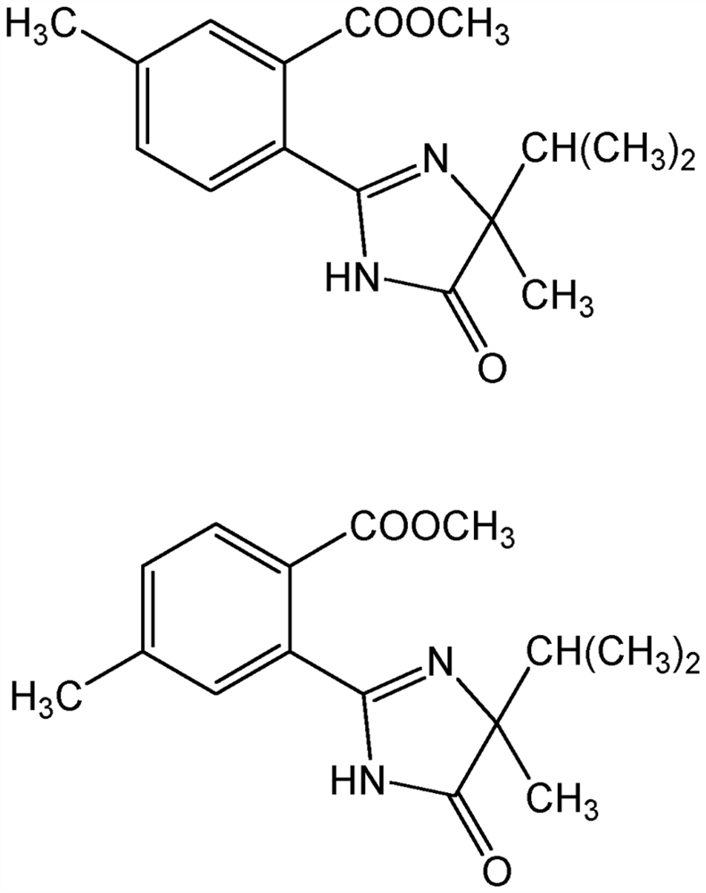 Picture of Imazamethabenz-methyl ; Assert®; Dagger®; Methyl-2-(4;5-dihydro-4-methyl-4-(1-methylethyl); PS-2195