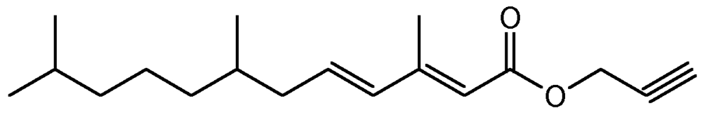 Picture of Kinoprene ; Enstar®; 2-Propynyl-(E;E)-3;7;11-trimethyl-2;4-dodecadienoate; PS-2051; F2521