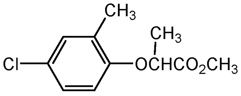 Picture of Mecoprop methyl ester ; MCPP methyl ester; 2-(4-Chloro-2 methylphenoxy)propanoic acid me; PS-1106; F969