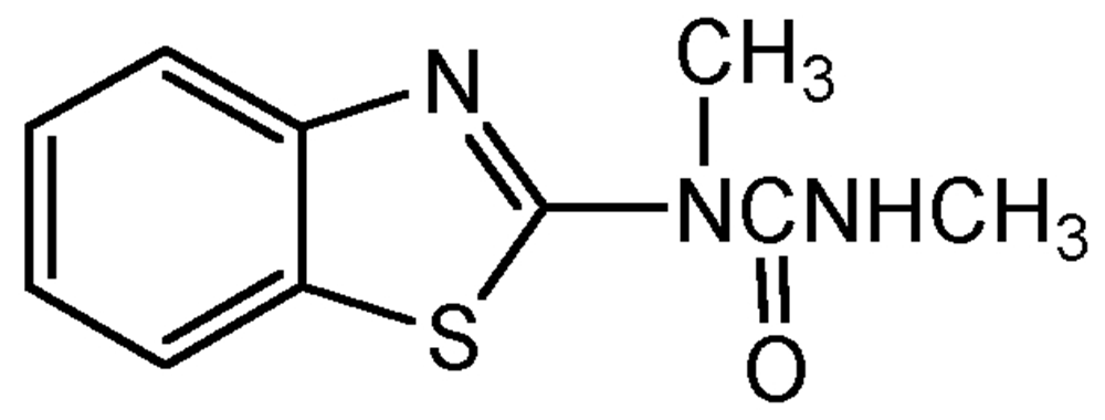 Picture of Methabenzthiazuron ; Tribunil®; 1-(1;3-Benzothiazol-2-yl)-1;3-dimethylurea; PS-2048