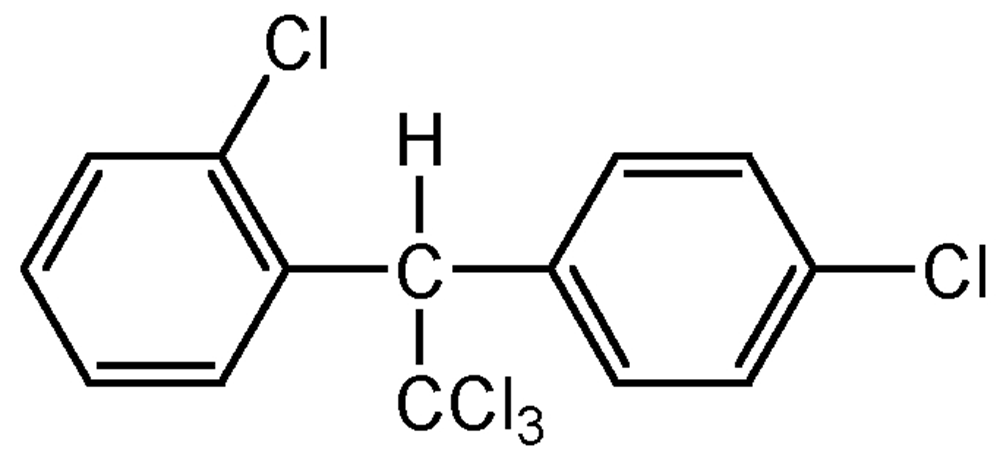Picture of o.p'-DDT ; 1.1.1-Trichloro-2-(o-chlorophenyl)-2-(p-chlorophenyl)ethane; PS-698; F2307