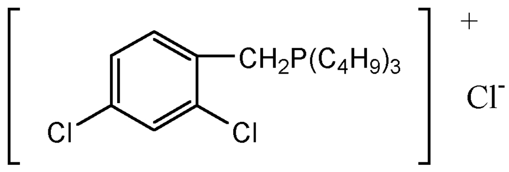 Picture of Phosphan ; Phosphon; Tributyl[2.4-dichlorobenzyl]phosphonium chloride; Phosfon®; Chlorphonium chloride; PS-67