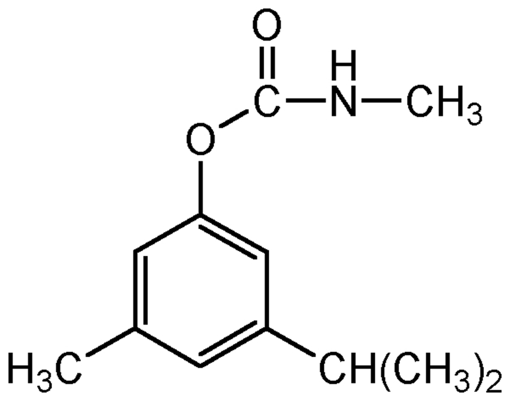 Picture of Promecarb ; 3-Isopropyl-5-methyl phenylmethyl carbamate; PS-2027; F2358