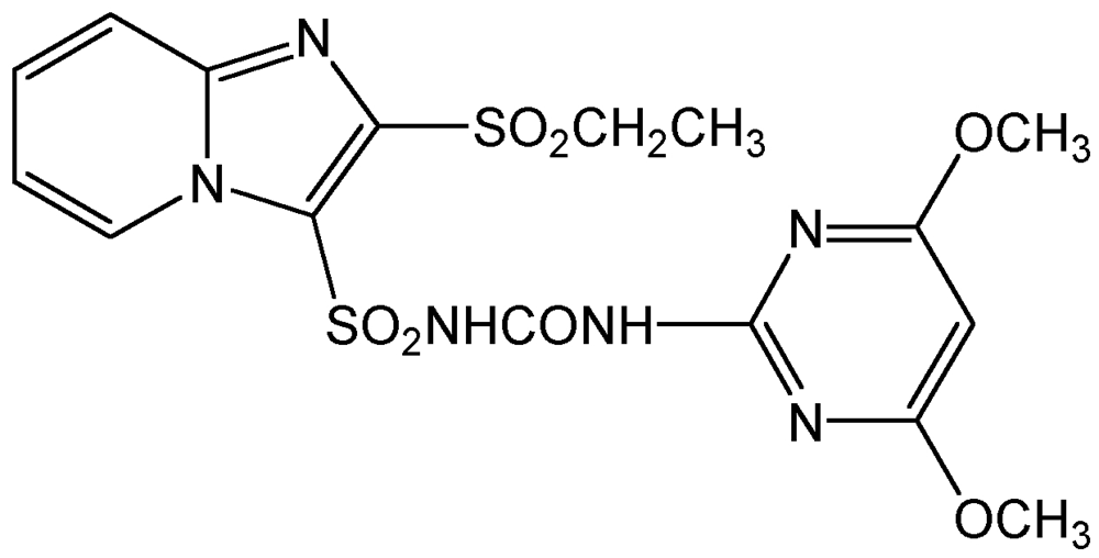 Picture of Sulfosulfuron ; Sundance®; Monitor®; Outrider®; 1-(2-Ethylsulfonylimidazo[1;2a]pyridin-3-ylsulfonyl)-3-(4;6-dime; Maverick®; PS-2224