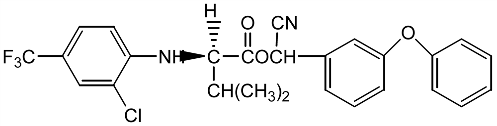 Picture of tau-Fluvalinate ; Mavrik®; (a-RS;2R)-Fluvalinate; Mavrik Aquaflow®; (RS)-a-Cyano-3-phenoxybenzyl (R)-2-[2-chloro-; Klartan®; Spur®; Apistan®; PS-1071