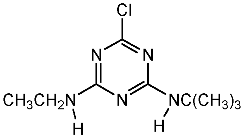 Picture of Terbuthylazine ; 2-tert-Butylamino-4-chloro-6-ethylamino-1.3.5-triazine; Gardoprim®; PS-413; F2291