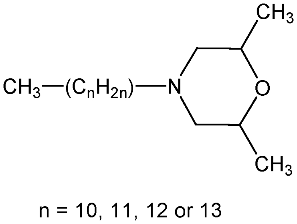 Picture of Tridemorph (Mix of Isomers) ; Calixin®; Dimethyl-2;6 tridecyl-4 morpholine; PS-2242