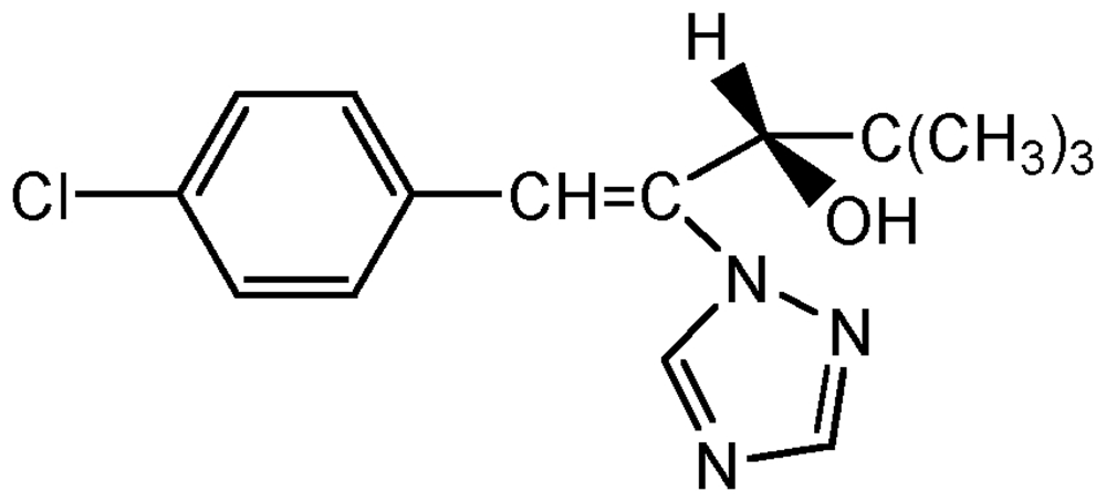 Picture of Uniconizole-P ; Sumagic®; E)-(RS)-1-(4-Chlorophenyl)-4;4-dimethyl-2-(1H-1;2;4-triazol-1-yl; PS-2076