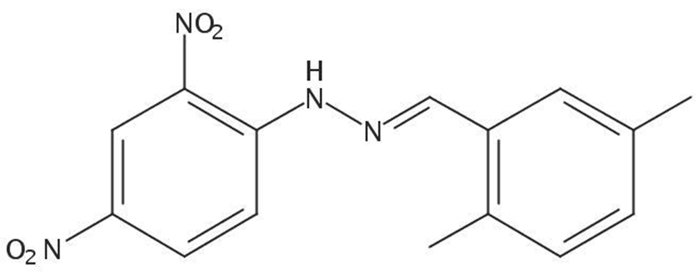 Picture of 2,5-Dimethylbenzaldehyde (DNPH Derivative) Solution 100ug/ml in Acetonitrile; F2346JS