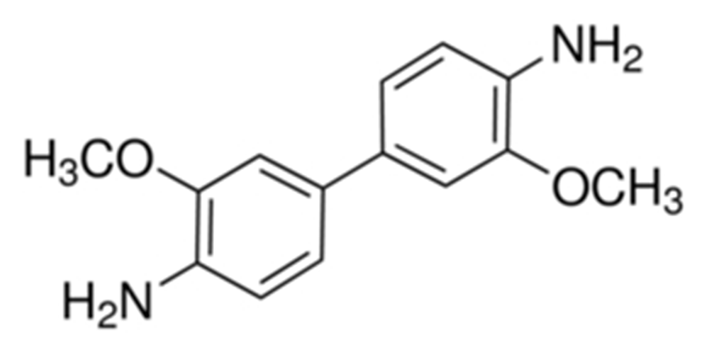 Picture of 3.3'-Dimethoxybenzidine Solution 100ug/ml in Methanol; F2154JS
