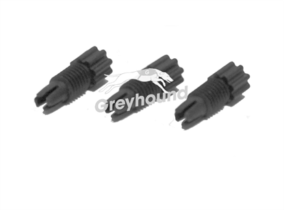 Universal capillary connector fitting, type II, black, for 2.3mm (1/16")/3.2mm (1/8") OD tubing