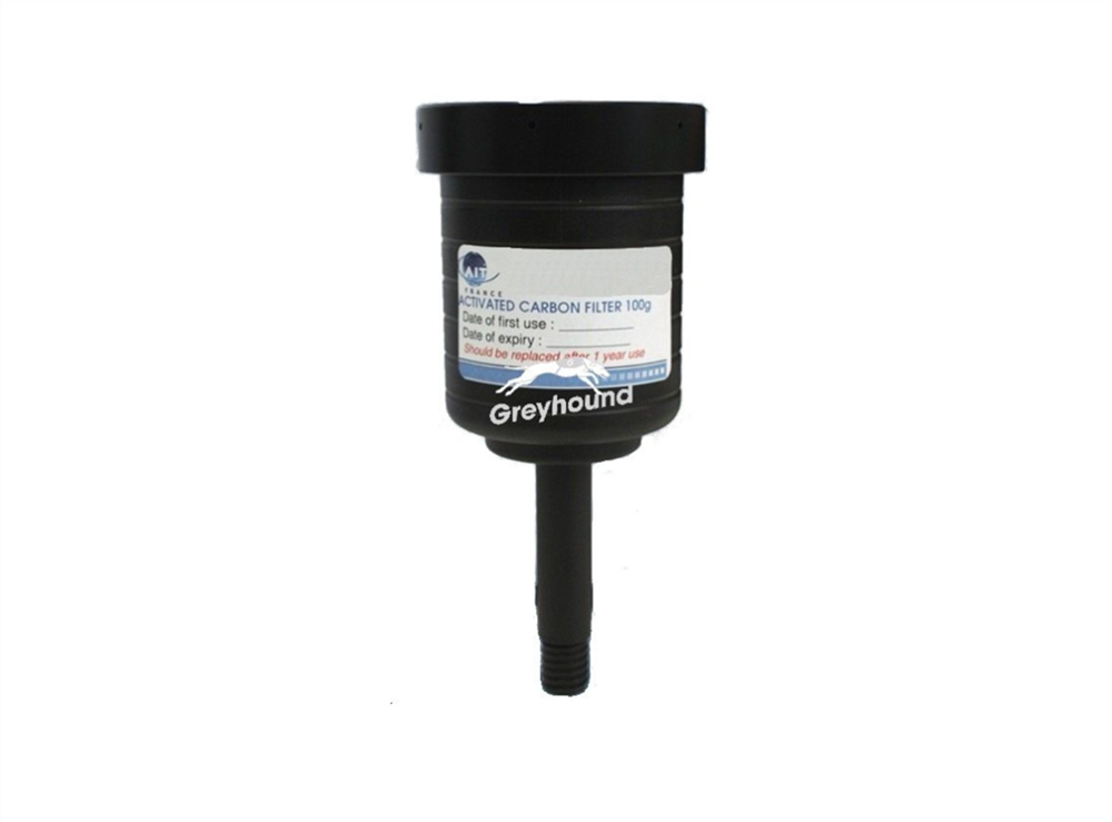 Picture of Activated charcoal cartridge filter, 100gms with anti-splash top