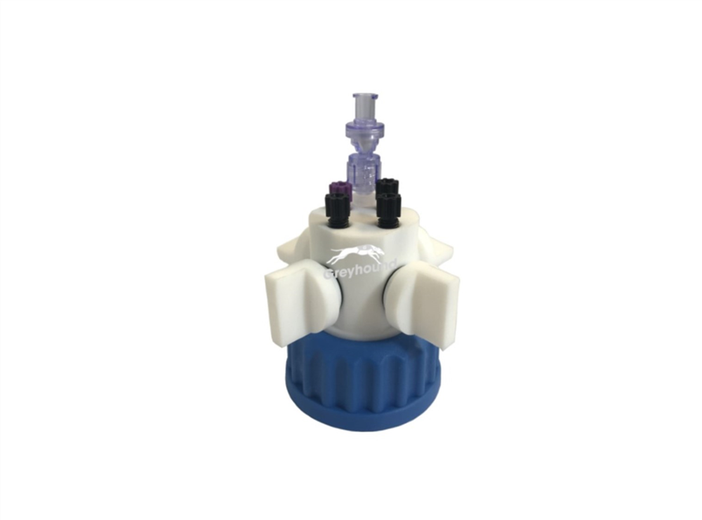 Picture of Smart Healthy Cap GL45, 4 Universal connectors (1/8" to 1/16") with shut-off and 1 air check valve