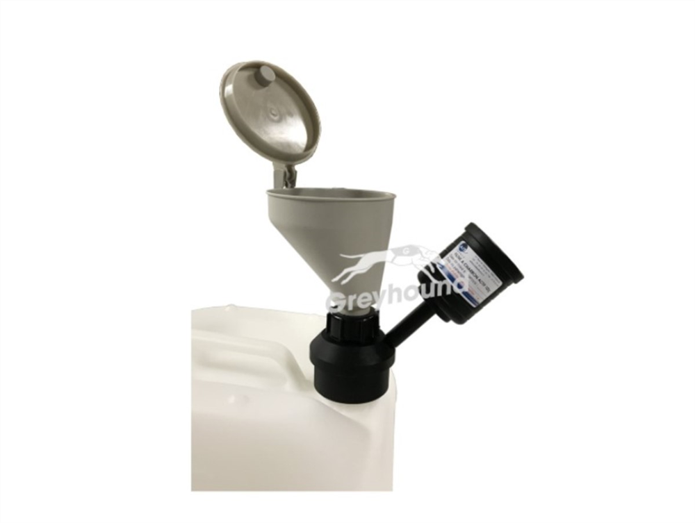 Picture of Smart Waste Cap funnel with hinged lid with 1 charcoal cartridge filter port for S60 can