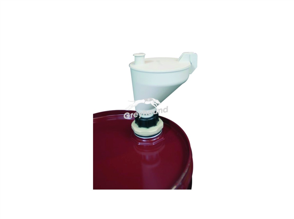 Picture of Smart Waste Cap funnel with hinged lid for barrel
