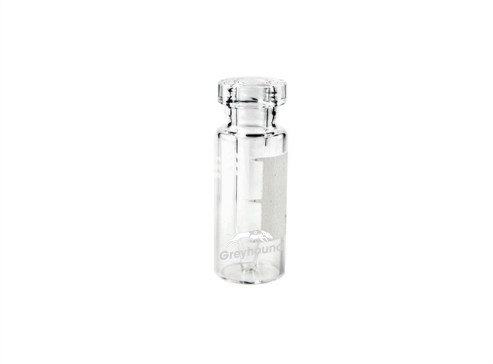 Picture of 200µL Crimp Top Fixed Insert Glass Vial, Clear Gold Grade Glass with Write-on Patch (Micro+)