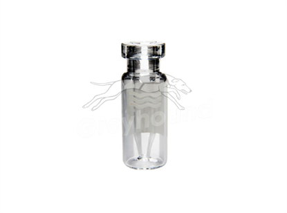 300µL Crimp Top Fixed Insert Vial, Clear Glass with Write-on Patch (Micro+)