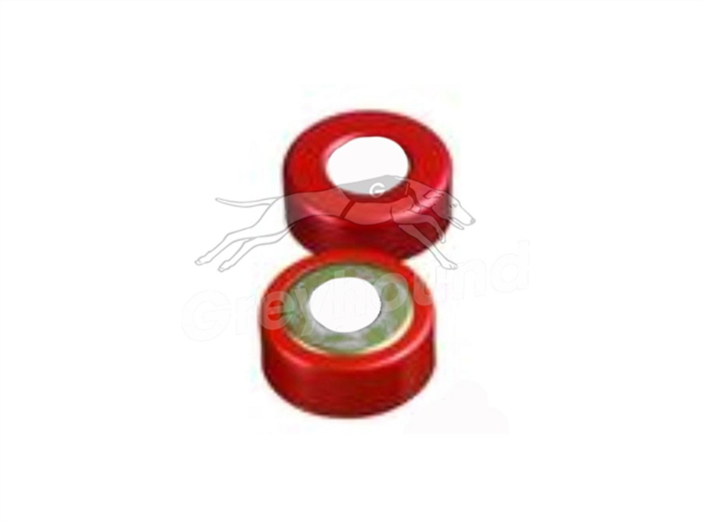 Picture of 20mm Crimp Cap, Magnetic Two Part Tin Plate and Red Aluminium - Blank