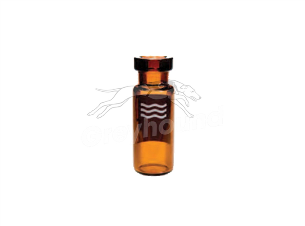 Picture of 2mL Crimp Top Vial with Wide Mouth - Amber Glass with Write-on Patch