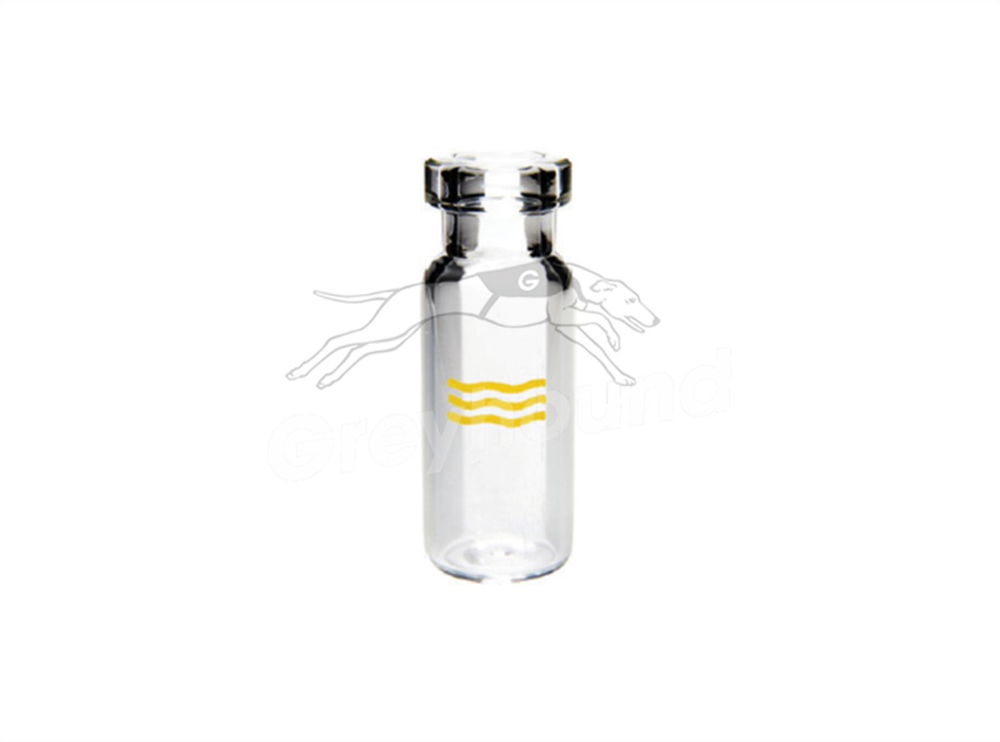 Picture of 2mL Crimp Top Wide Neck Vial - Clear Gold Grade Glass with Write-on Patch