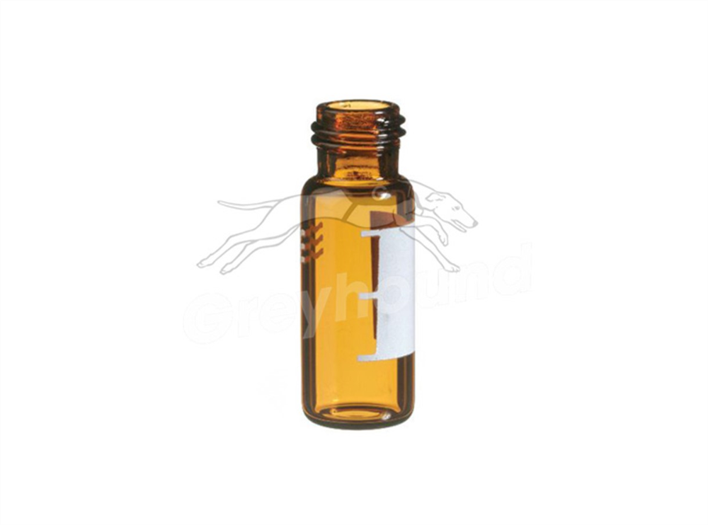Picture of 2mL Screw Top Wide Neck Vial, Surestop - Amber Glass with Write-on Patch