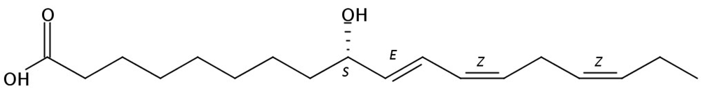 Picture of 9(S)-hydroxy-10(E),12(Z),15(Z)-octadecatrienoic acid, 5 x 1mg