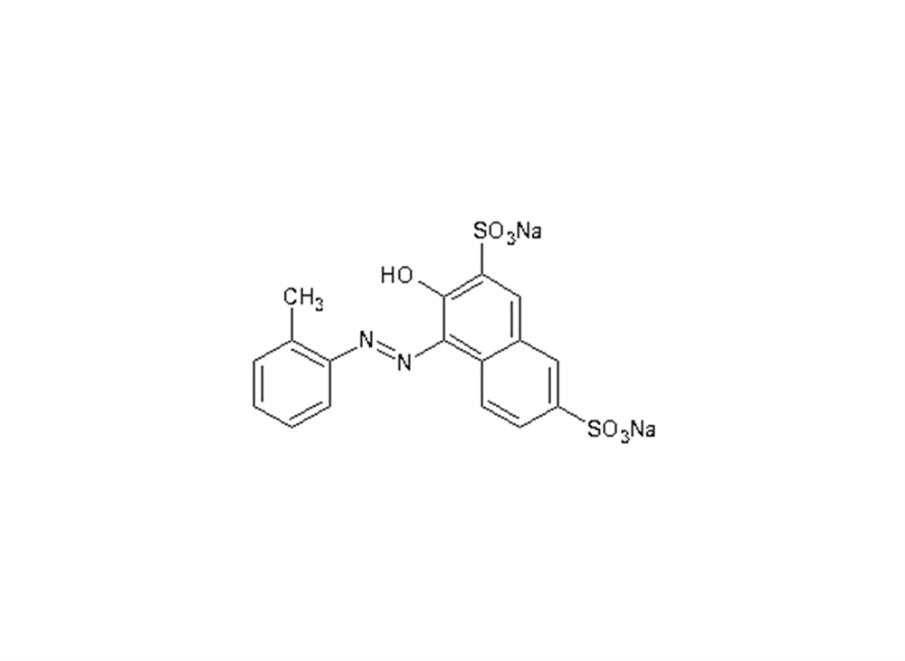 Picture of o-tuluidine-4-AZO-3-hydroxy-2,7-napthalenedisulfonic acid disodium salt 