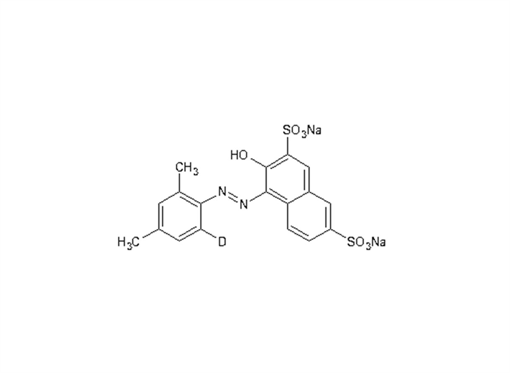 Picture of 2,4-xylidine-4-AZO-3-hydroxy-2,7-napthalenedisulfonic acid disodium salt D1 