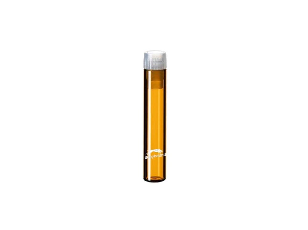 Picture of 1mL Shell Vial, Amber Glass with 8mm Snap Plug (without insertion barrier)