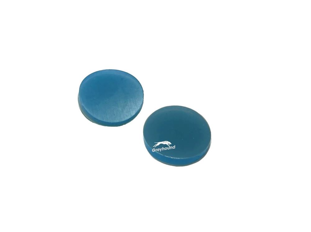 Picture of Clear PTFE/Translucent Blue Silicone Septa 20mm x 3mm for 20mm Aluminium Seals
